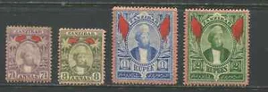 Zanzibar 1896 7 1/2 and 8 annas and 1 and 2 rupees mint o.g. hinged - Picture 1 of 1