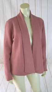 Kasper Sweater Blazer M New Pink Felted Wool Open Front Unlined - Picture 1 of 12