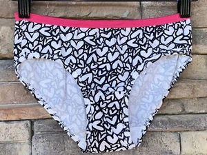 Hanes Girl Size 12 Hearts Vintage Hi-Cut Cotton Bikini  Panties Underwear - Picture 1 of 3