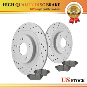 Rear Drilled Disc Brake Rotors Brake Pads Kit for Outlander Phev Eclipse Cross - Picture 1 of 9
