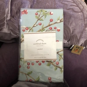 Pottery Barn Cardinal Frozen Berry Standard Sham New - Picture 1 of 4