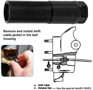 Kit de enchufes de herramientas de cable de cambio 91-12037 para Mercruiser Alpha One Gen I, II, R y MR - Imagen 1 de 11