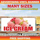ICE CREAM Advertising Banner Vinyl Mesh Sign Snow Cones Cream Cold Frozen Flavor