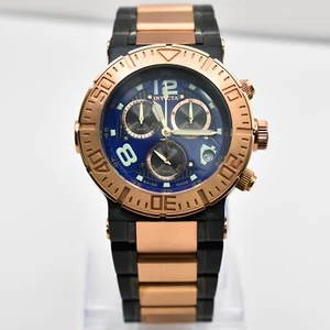 Invicta Reserve Ocean Reef Men's Stainless Steel Blue Dial Black/Gold Watch 6765 - Picture 1 of 7