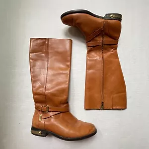 Lauren Ralph Lauren Reitstiefel JAKAYLA Damengröße 6 B karamellfarbenes Leder Reißverschluss - Bild 1 von 11