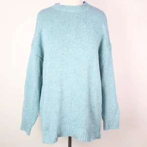 Misslook Strickpullover Damen XL türkis gesprenkelt Rundhals - Bild 1 von 7