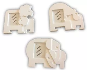 Tupperware 3er Set Puzzle Bilderrahmen Kühlschrankmagnete Elefant Löwe Bär - Bild 1 von 1