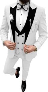 Wangyue Men's Slim Fit White *Jacket Only* 4XL 50R Notch Lapel 1 Button - Picture 1 of 1