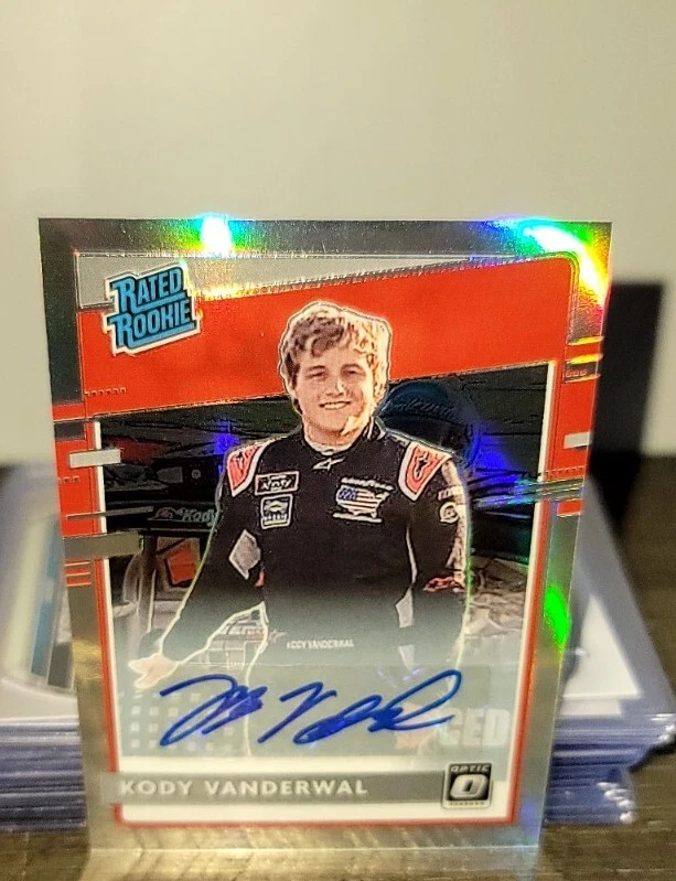 2021 Donruss NASCAR Optic Holo Signatures /99 Kody Vanderwal #14 Rookie Auto RC
