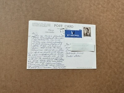 Hong Kong 1967 PPC a EE. UU. + Solo Franking QEII 1$ + Tarjeta Walla Walla + Bonita escritura Foto 1 de 2