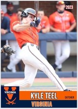 2023 Kyle Teel College Rookie Card Virginia Boston Red Sox