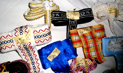 SALE on Large asst Vintage Trims-Embroidered-seam binding-wire-edge ribbons, etc - Image 1 of 4