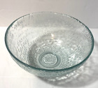 Embossed Glass  100% Recycled Glass Salad Bowl - 18 cm 7 inch diameter