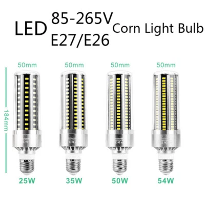 E27 E26 LED Corn Light Bulb 25W 35W 50W 54W Screw LED Light Bulb Warm Cool White - Image 1 of 4