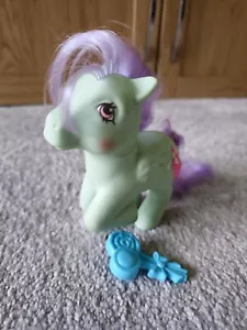 Vintage My Little Pony 1987 G1 Peppermint Crunch Sundae Best With Brush - Picture 1 of 8