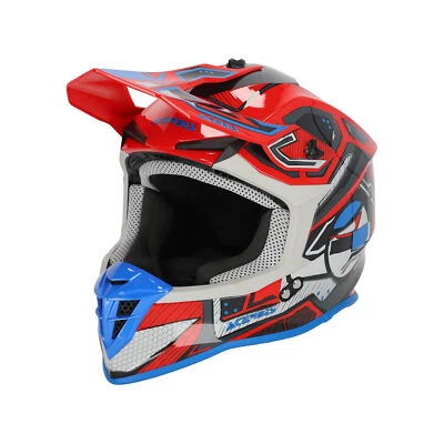 ACERBIS CASCO MOTO CROSS ENDURO LINEAR 22-06 ROSSO/BLU 0025316.344
