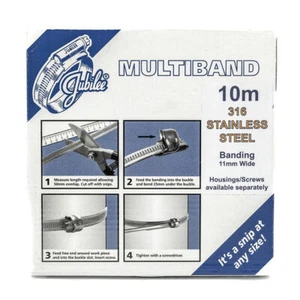 Kit de abrazadera de manguera Jubilee | Tornillos/carretes de acero inoxidable multibanda hágalo usted mismo grado marino - Imagen 1 de 27