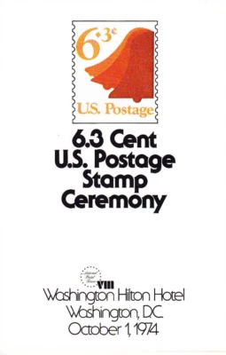 USPS FDC Ceremony Program #1518 C1 6.3 Cent Bulk Postage 1974 - Image 1 of 4