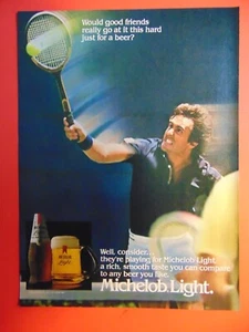 1982 Michelob Light Man Tennisspieler Vintage Printanzeige - Bild 1 von 1