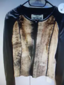 Leder Jacke, Damen, Closed, Gr. S, schwarz + Fell - Bild 1 von 8