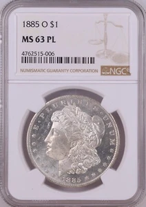 1885-O Morgan Dollar - NGC MS63 PL! Exceptional Proof-Like Deep Mirrors! PQ - Picture 1 of 3