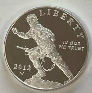 2012 W INFANTRY Commemorative Silver Dollar Proof - Picture 1 of 2