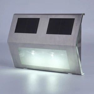 Solar LED Hausnummerleuchte beleuchtet Hausnummer Edelstahl Beleuchtung Leuchte - Bild 1 von 15
