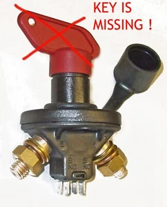 Battery Master Switch 'ON-OFF' with auxiliary contacts KEY MISSING    SSB102MEN - Picture 1 of 4