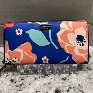 Kate Spade Floral Zip Around Wallet WLRU2512 - Picture 1 of 13