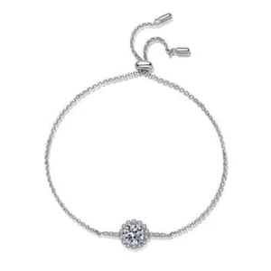 1ct Bracelet 18K White Gold Diamond Test Pass Lab-Created VVS1/D/Excellent - Picture 1 of 3