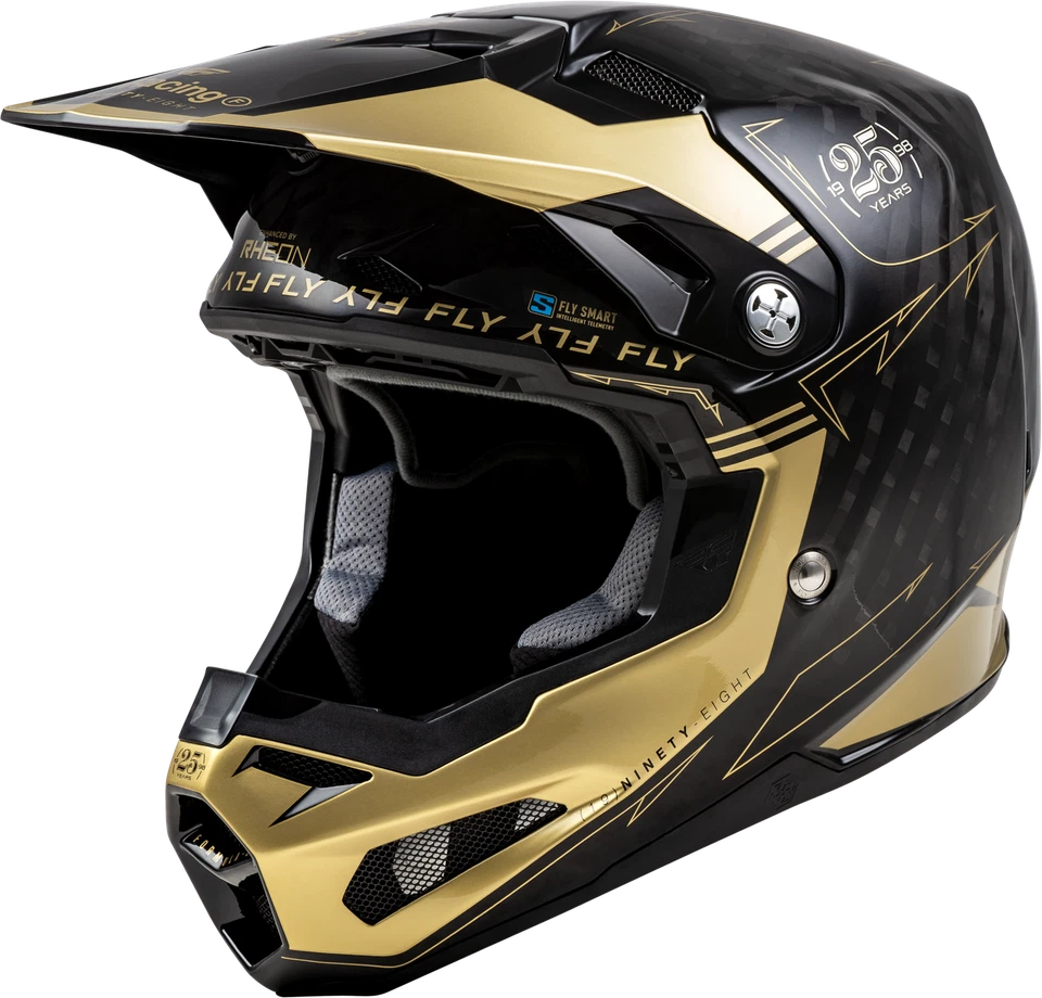 Fly Racing Formula S Carbon Legacy Helmet (2024) Md Black/Gold - Image 1 of 1