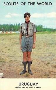 # B3744 BOY SCOUTS, " SCOUTS OF THE WORLD " POSTCARD, URUGUAY - Bild 1 von 2