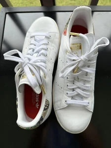 Adidas Stan Smith Para Mujer Talla 8 Piel de Serpiente Floral Mash Up Zapatos COMO NUEVOS - ¡RAROS! - Imagen 1 de 8