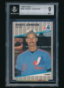 1989 Fleer rookie #381 Randy Johnson rc BGS 9 Mint - Picture 1 of 2