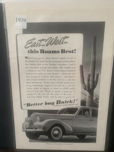 Vintage 1939 Buick East-West This Roams Best! Ad Advertisement - Picture 1 of 2