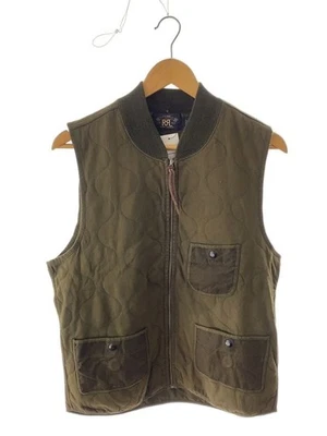 RRL other quilted vest M cotton KHK Used - Image 1 of 4
