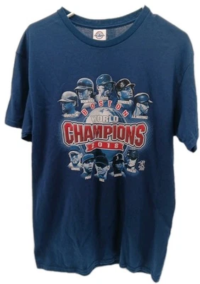  Boston Red Sox 2018 World Champions T Shirt Men's Medium Blue Mlb Players Logo - Image 1 of 4
