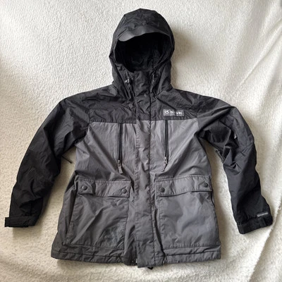 BURTON KID'S Sz L Snowboarding Ski Jacket Waterproof Hooded Premium Gray Vented - Image 1 of 4