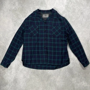 Vintage Merrill Woolen Mills Plaid Flannel 60s Size Medium - Picture 1 of 7