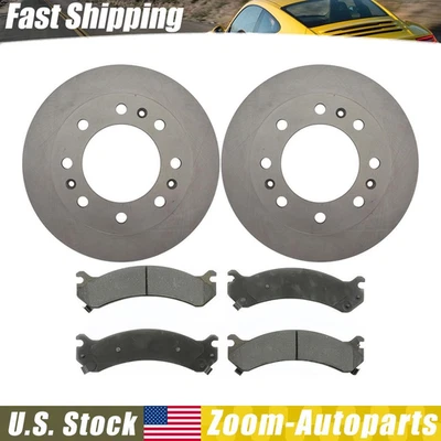 Front Brake Rotors + Ceramic Brake Pads for 2006 - 2009 2010 2011 Cadillac DTS - Image 1 of 4