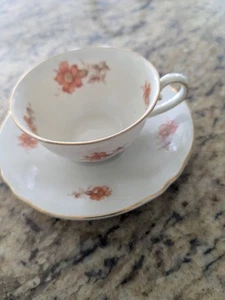 Bavaria US Zone Germany Schumann Floral Teetasse und Untertasse nummeriert - Bild 1 von 4