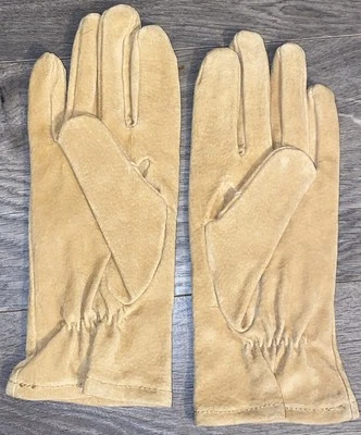 Guantes Grandoe gamuza cuero damas talla grande forrados tostados excelente estado usados Foto 1 de 4