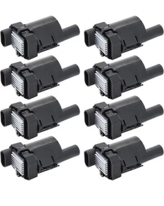 Set of 8 Round Ignition Coil Pack Replacement for Chevy GMC Chevrolet Gab - Picture 1 of 10