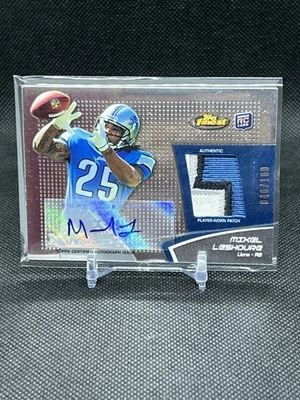 2011 Topps Finest - Rookie Autograph Patch Mikel Leshoure #RAP-ML Refractor /100 - Image 1 of 2