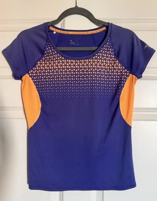 Women’s Mizuno Running Phoenix Purple/Orange Printed Tee - Size XS - Image 1 of 4