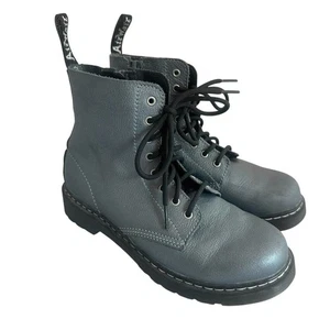 Dr. Martens Pascal 1460 Lace-Up Boots Shoes Gunmetal Leather Size 5 Junior Lady - Picture 1 of 13