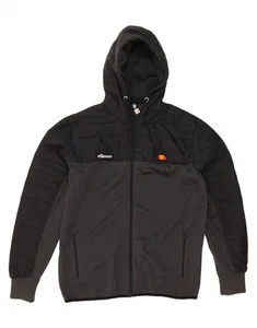 ELLESSE Mens Hooded Padded Jacket UK 40 Large Grey Colourblock Polyester DP48 - Picture 1 of 4