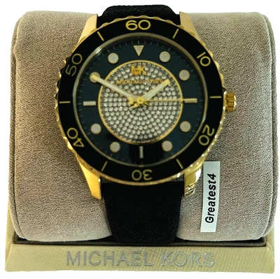 Nuevo Reloj Michael Kors Runway MK6979 Estuche Tono Dorado MK Logo Correa 40 MM Dama Foto 1 de 4