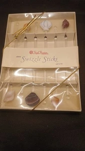 Seltenes Royal Hawaiian Swizzle Set sechs Glas Cocktail Getränk Muscheln - Bild 1 von 3