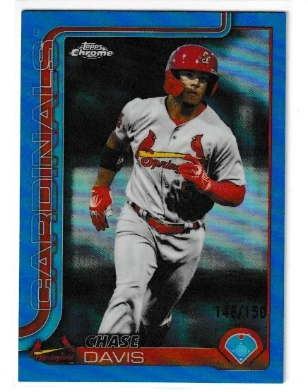 CHASE DAVIS 2025 TOPPS PRO DEBUT BLUE REFRACTOR #/150. - Image 1 of 1